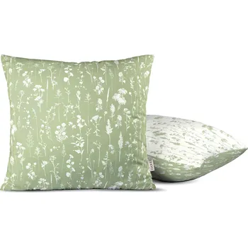 Povlak na dekorativní polštářek DARRÉ Bavlněný povlak na polštář Dotek lučních květin - duo Velikost: atypický 50 x 60
