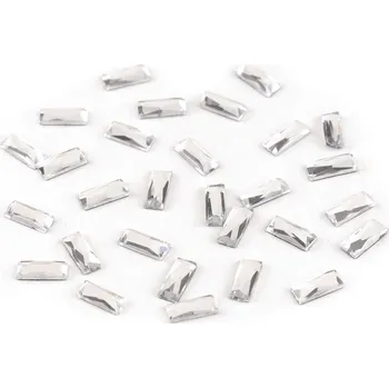 Galanterie Nažehlovací kamínky hotfix obdélníček celoplošné broušení 3x7 mm