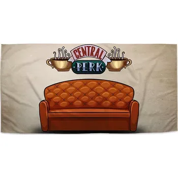 Ručník Sablio Ručník s potiskem Seriál přátelé CENTRAL PERK Gauč - 50x100 cm