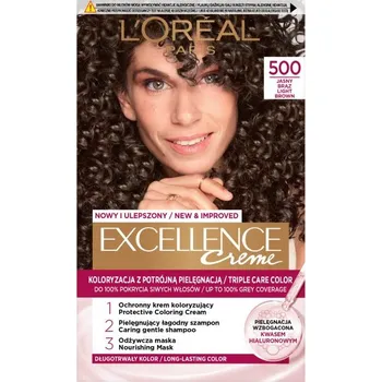 Barva na vlasy L'Oréal Paris, Excellence Creme barva na vlasy 500 Light Brown