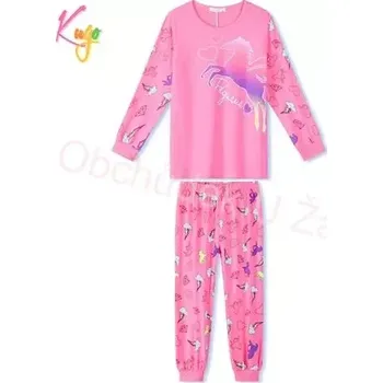 Dívčí pyžamo DÍVČÍ PYŽAMO růžové Kugo MP1719 (Dívčí bavlněné pyžamo)