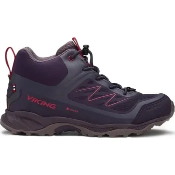 Dětská treková obuv Viking Dětské boty Tind Mid GTX EU 38, mid grey/ruby red
