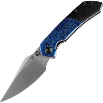 kapesní nůž Kansept Fenrir Satin CPM-S35VN Černý Stonewashed Titan + Timascus K1034A7
