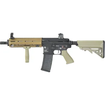 Airsoftová zbraň Airsoftová zbraň E-416 DEVGRU ETS BR - Half Tan, celokov, Evolution Airsoft
