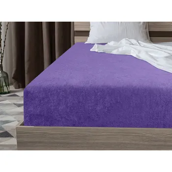 Prostěradlo Froté prostěradlo EXCLUSIVE tmavě fialové 200x220 cm