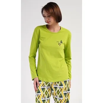 Dámské pyžamo Dámské pyžamo dlouhé Vienetta Secret Zuzana světle zelená XL