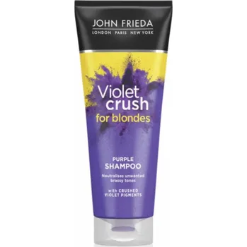 Šampon John Frieda Sheer Blonde Violet Crush Intensive Purple Shampoo for Brassy intenzivní šampon proti žloutnutí vlasů 250 ml