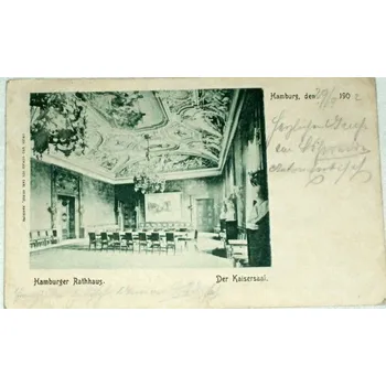 Německo Hamburg, Rathaus, Der Kaisersaal 1902