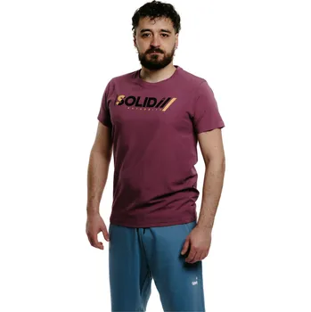 Pánské tričko Pánské triko s krátkým rukávem AUTHORITY-T-SOLID M burgundy Fialová M