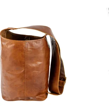 Kabelka Velká dámská kožená taška hnědá SARIKA - SAJO, řemeslná výroba