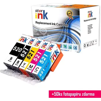 Počítač Starink kompatibilní cartridge Canon PGI-520PGBK + CLI-521 C/M/Y/BK (2x Černá + 3x Barvy)