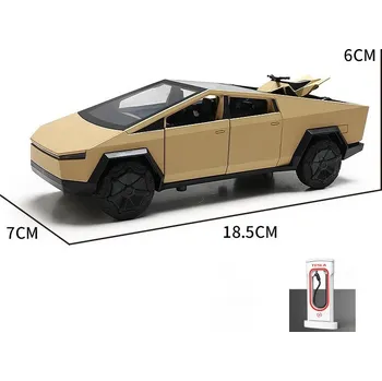 autíčko Model auta Tesla Cybertruck 1:24 Cybertruck Žlutá