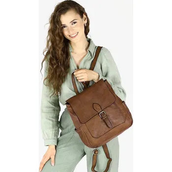 Městský batoh Marco Mazzini Dámský kožený batoh Mazzini Ms224 hnědý