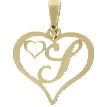 Přívěsek Zlatnictví Helios Zlatý přívěsek písmenko v srdíčku Váha: 0,5g, Písmena: S
