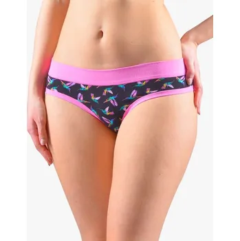 Kalhotky GINA dámské kalhotky francouzské, šité, bokové, s potiskem Disco XVII 14153P - pink fialová - 42/44