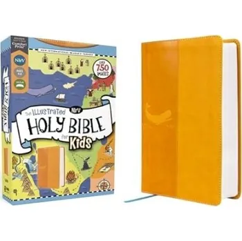NIrV, The Illustrated Holy Bible for Kids, Leathersoft, Yellow, Full Color, Comfort Print - Zondervan