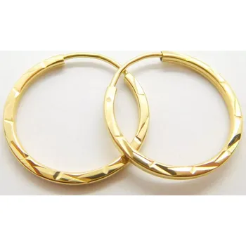 Náušnice Klenoty Budín Dámské zlaté kruhové náušnice kruhy 18mm 585/0,85gr 1432472 (Klenoty Budín Dámské zlaté kruhové náušnice kruhy 18mm 585/0,85gr 1432472)