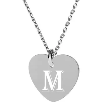 Přívěsek Stříbrný přívěsek srdíčko s písmenem