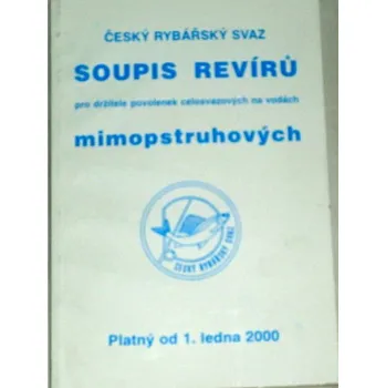 Soupis revírů pro držitele povolenek celosvazových na vodách mimopstruhových