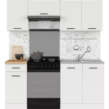 Kuchyňská linka Kuchyň JUNONA TAFLA 180 cm, bílá - SLEVA 3% s kodem radost25