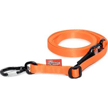 Vodítko pro psa Tamer Popruhové vodítko VARIO | oranžové Popruhové vodítko - šířka: 1,5 cm, Popruhové vodítko - délka: 2,5 m