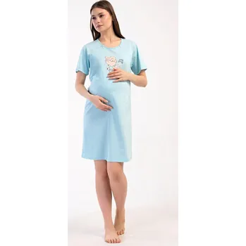 Dámská noční košile Dámská noční košile mateřská Miláček - světle modrá - XL