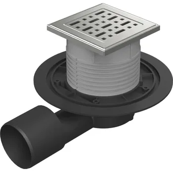 kanalizace Podlahová vpusť boční D50/75, nerez mřížka FACE
