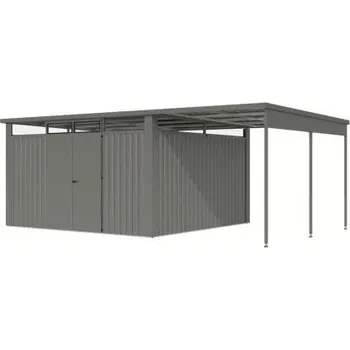 Zahradní domek plechový domek KARIBU OSTEN 4 (12526) šedý LG4481