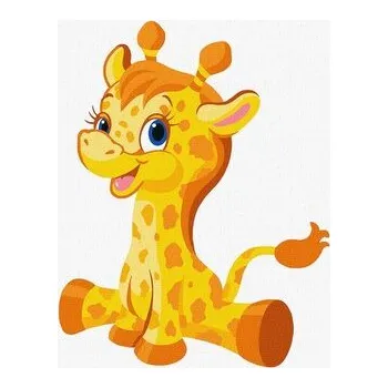 Set školních potřeb Malowanie po numerach - Mała żyrafa 30x30cm