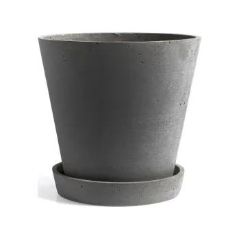 Květináč Květináč Flowerpot s podmiskou Dark Grey XXL