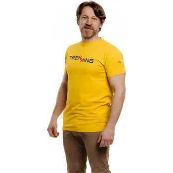 Pánské oblečení Pánské turistické triko s krátkým rukávem EVERETT-T-TREKK yellow Žlutá L