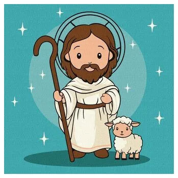 Set školních potřeb Malowanie po numerach - Ukochany Jezus 25x25cm