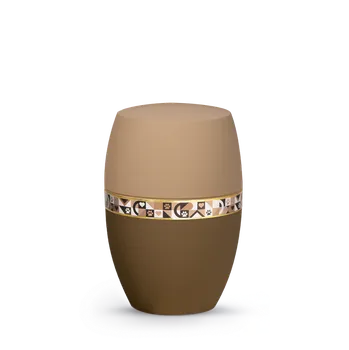 Smuteční dekorace Zvířecí urna Infinity Artist - Sand/Café 1,5l