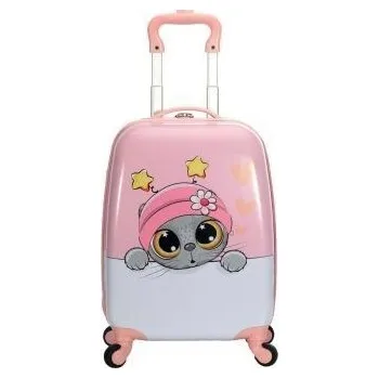 Dětský cestovní kufr kotě 30 l Snowball L20018 růžová