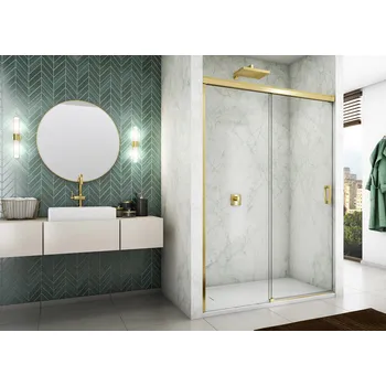 Sprchové dveře Ronal CADURA CAS2 posuvné sprchové dveře 160 cm Šířka: 1600 mm, Profil: Zlatá, Sklo: Shade 68