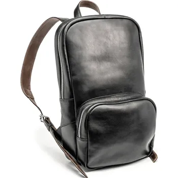 Městský batoh Beavercraft Steadfast – Kožený batoh na notebook pro muže, černý LC_Steadfast_Black