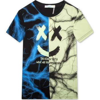 Chlapecké tričko - KUGO MC9870, zelinkavá / modrá Barva: Zelinkavá, Velikost: 134