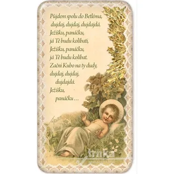 Dekorativní magnet Magnet Půjdem spolu do Betléma 50 x 90 mm/NB
