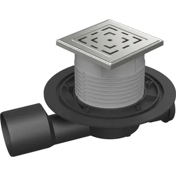 kanalizace Podlahová vpusť průběžná D50/75, nerez mřížka LABYRINTH