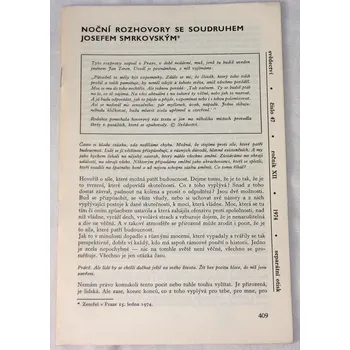 Časopis Svědectví č. 47/1974, ročník XII.
