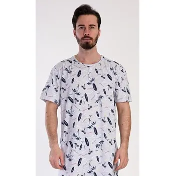 Dámské noční prádlo Pánská noční košile Vienetta Secret Surfing šedá XXL