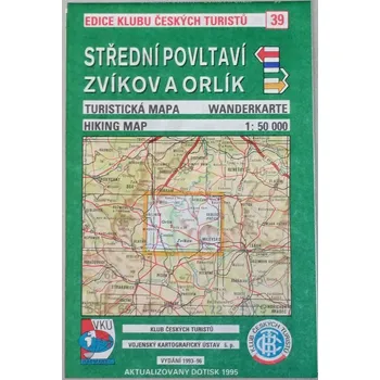 Střední Povltaví, Zvíkov a Orlík (Turistická mapa 1: 50 000)
