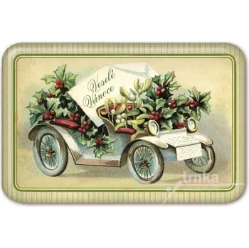 Dekorativní magnet Magnet Světlé auto, Veselé Vánoce 40 x 60 mm/NB