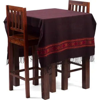 Přehoz na lůžko Přehoz INDI vínovo-černý II.