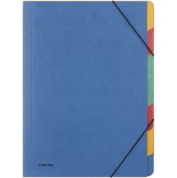 Karton PP Třídicí kniha Donau - A4, 7 přihrádek, modrá, 1 ks 321.1191