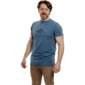 Pánské turistické triko s krátkým rukávem EVERETT-T-PEAK blue Modrá XXL