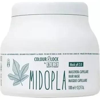 Vlasová regenerace BES Colour Lock Midopla pH 3.0 maska na vlasy 1000 ml – profesionální regenerace a fixace barvy