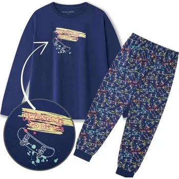 Chlapecké pyžamo Wolf S2556 vel. 140-152 tmavě modré