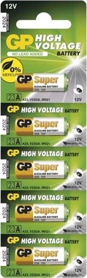 Alkalické baterie GP 23AF, MN21, V23GA, 12V, 5 ks 575.937
