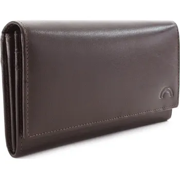 Peněženka Tmavě hnědá dámská podlouhlá kožená peněženka Georgina